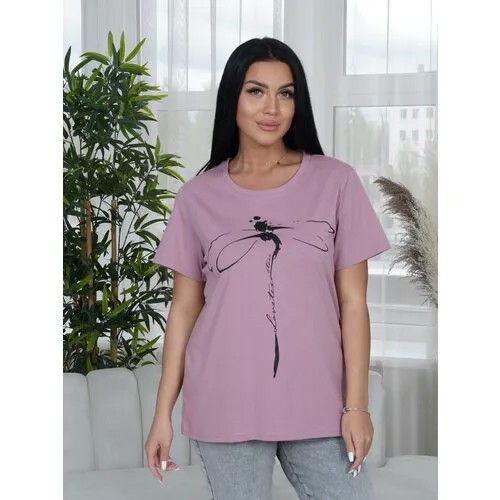 Футболка LOVETEX.STORE, размер 52, сухая роза