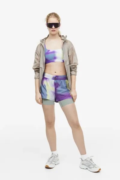 Двухслойные шорты для бега от drymove  H&M, фиолетовый