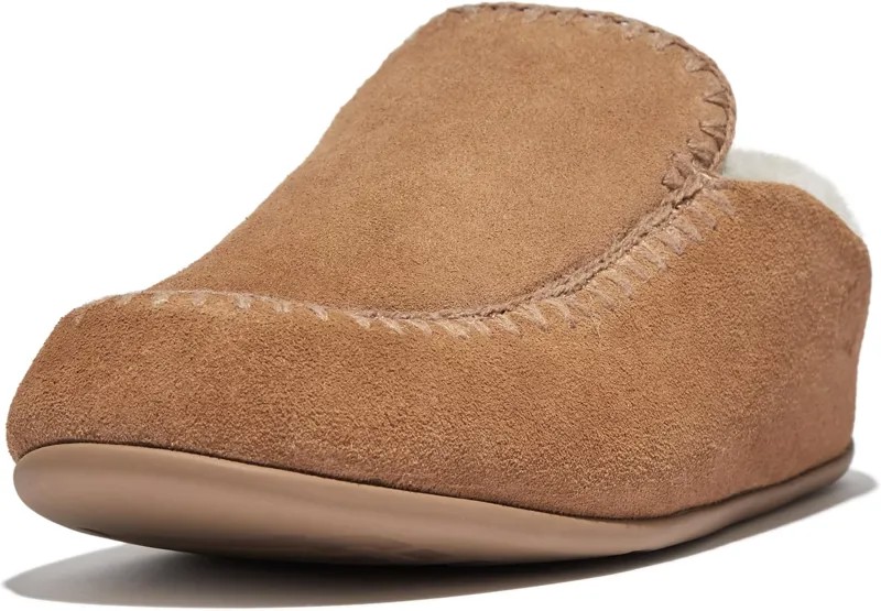 Лоферы Chrissie II Haus Crochet-Stitch Shearling Slippers FitFlop, цвет Desert Tan