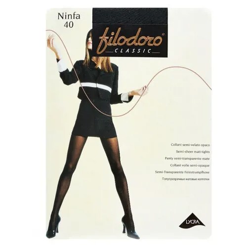 Колготки Filodoro Classic Ninfa 40 den, размер 4-L, antracite (черный)