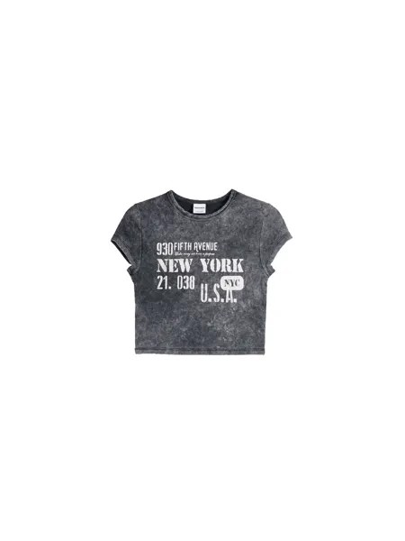 Футболка Bershka, серый