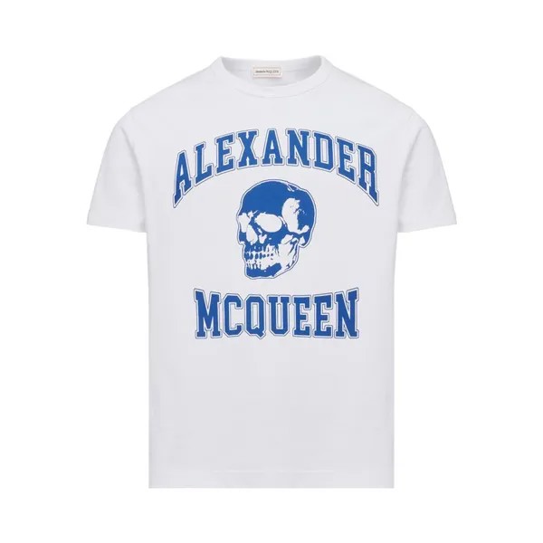 Футболка Alexander McQueen Varsity  'White/Ivory', белый