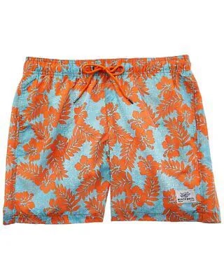 Мужские плавки-шорты Beach Bros Orange Xl с эффектом потертости Hibiscus