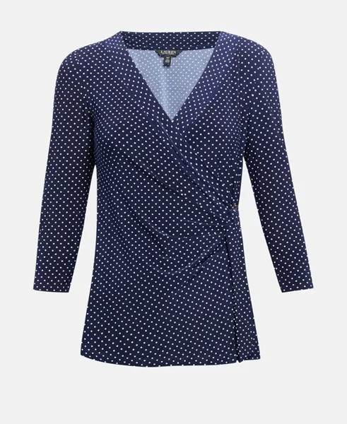 Рубашка блузка Lauren Ralph Lauren, темно-синий