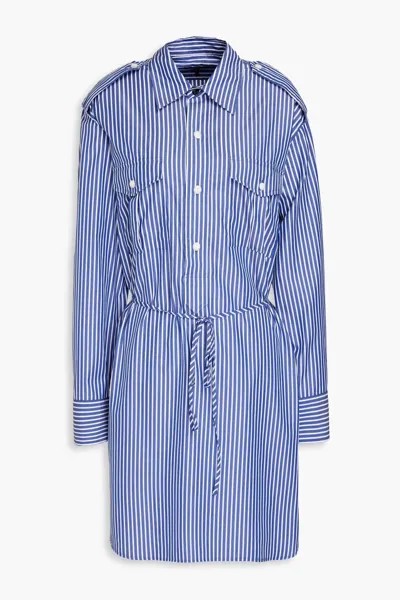 Платье-рубашка мини из поплина Nadine в полоску Rag & Bone, синий кобальт