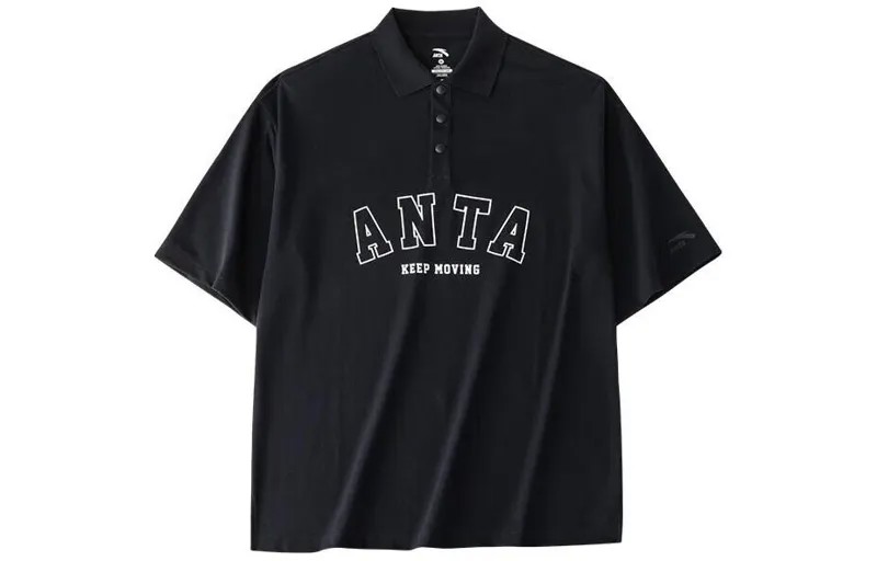 Рубашка поло Life Collection унисекс, черная Anta, черный