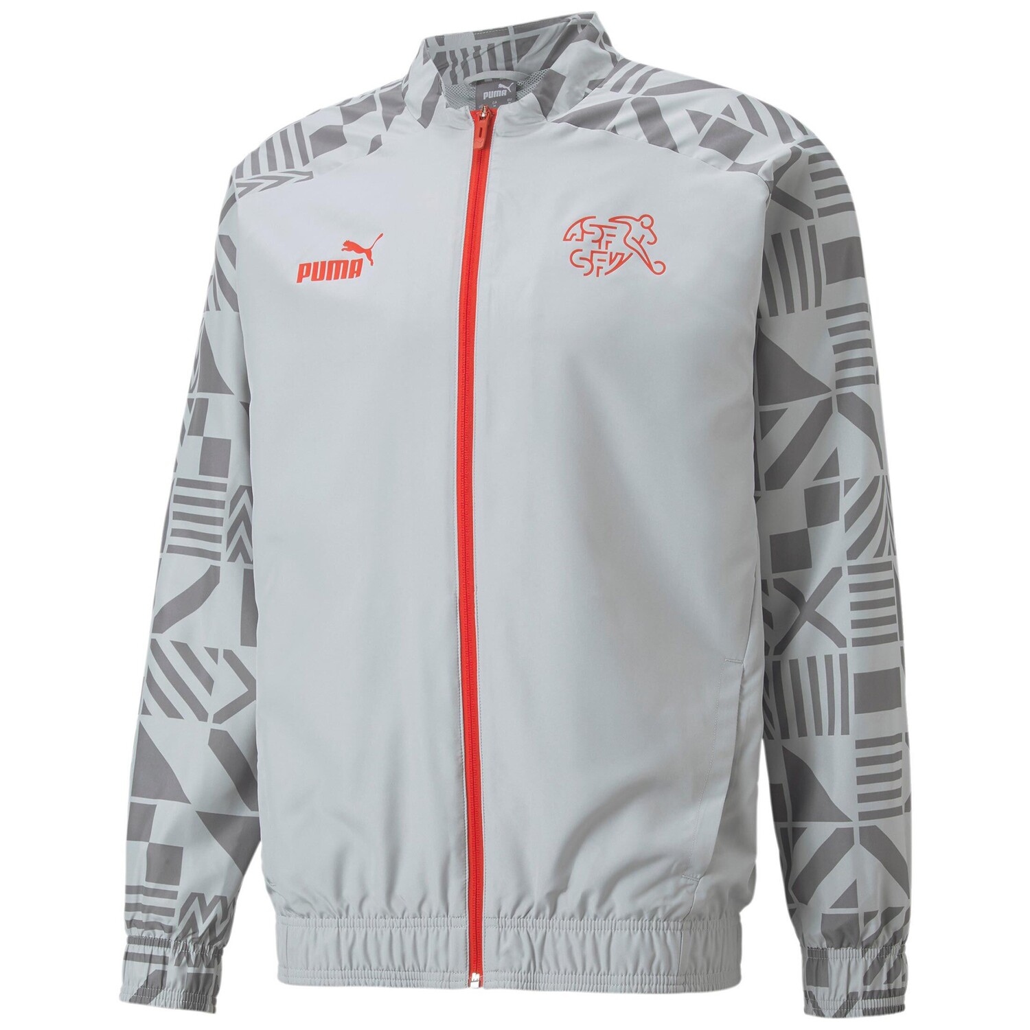 Спортивная куртка Puma SFV Schweiz WM 2022, цвет grau/rot