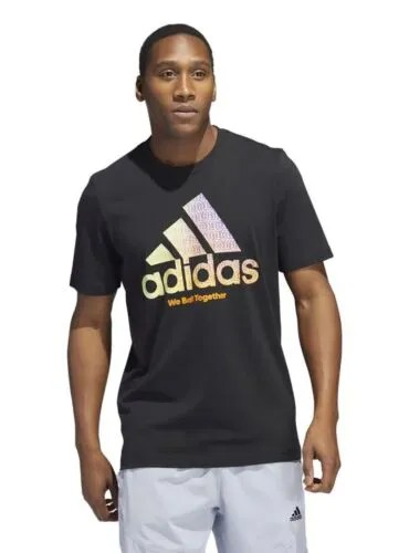 Мужская спортивная футболка с логотипом Adidas We Ball Together, черная