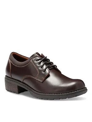 EASTLAND Женские коричневые кожаные оксфорды с круглым носком и блочным каблуком Shock Stride, размер 8 м
