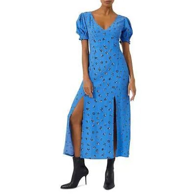 Женское синее эко-платье миди с принтом French Connection 2 BHFO 6650