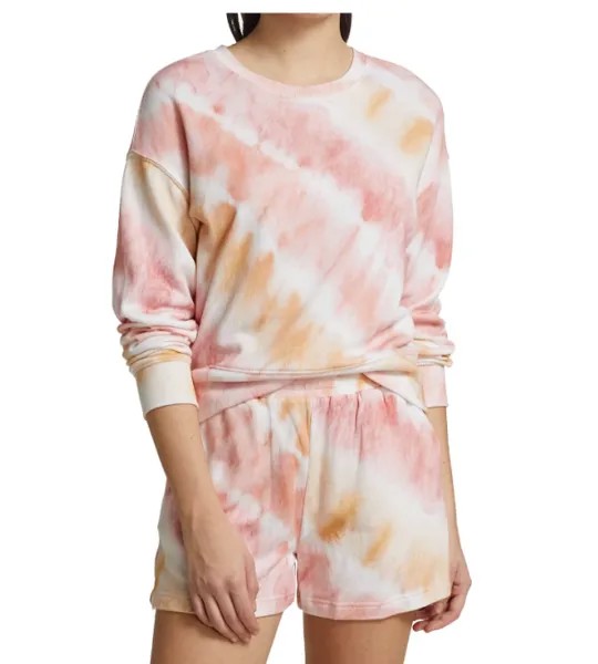 RAILS Ramona Sunset Tie Dye Толстовка из хлопка и модала с круглым вырезом из французского терри, БОЛЬШОЙ