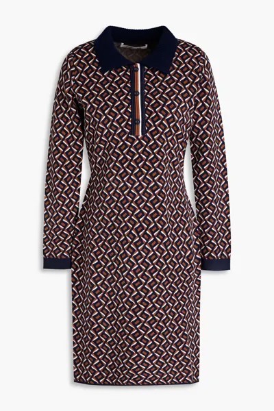 Платье мини Milena жаккардовой вязки Diane Von Furstenberg, коричневый