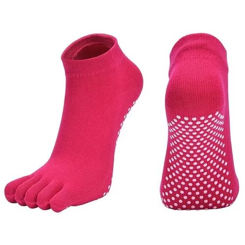 Носки для йоги Yoga Socks с раздельными пальцами нескользящие, размер 35-42