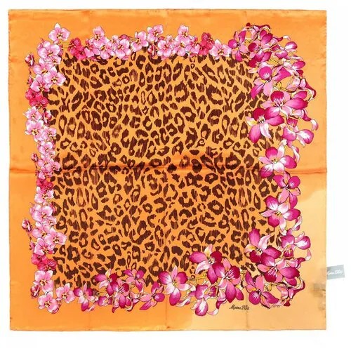 Нежный оранжево-персиковый платок цветами Marina D'este 812775