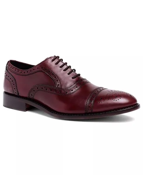 Мужские модельные туфли Ford Quarter Brogue Oxford на кожаной подошве со шнуровкой Anthony Veer, красный