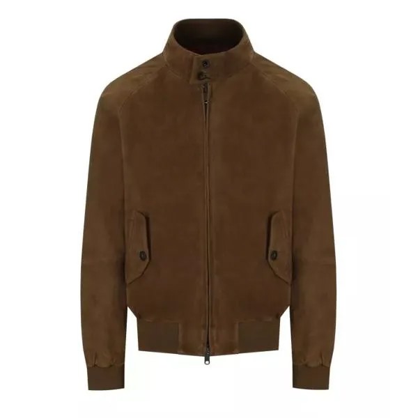 Куртка g9 suède dark olive bomber jacket Baracuta, коричневый