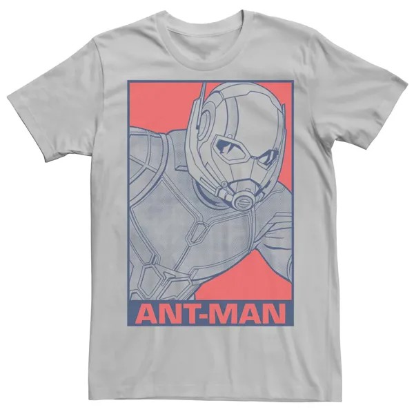 Мужская футболка с плакатом «Человек-муравей» в стиле «Марвел Мстители: Финал» Licensed Character, серебристый