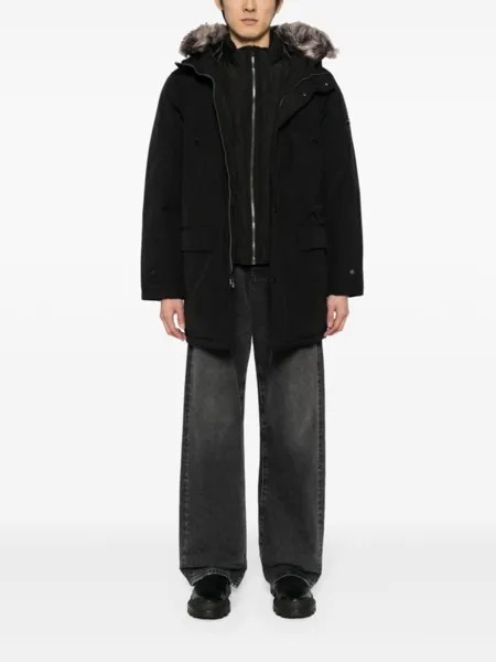 Michael Michael Kors парка с искусственным мехом, черный