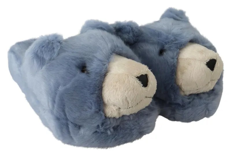 DOLCE - GABBANA Обувь Тапочки Сандалии Синий Teddy Bear s. ЕС43/США10 Рекомендуемая розничная цена 600 долларов США