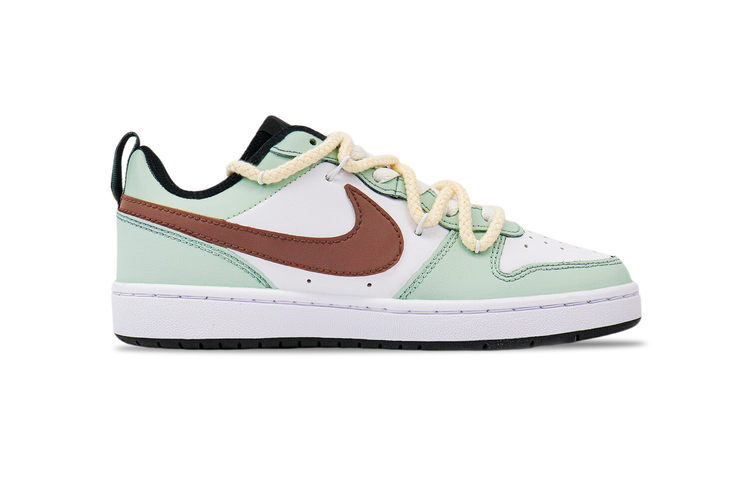 Кроссовки Nike Court Borough Skateboarding Shoes Women's Low-top White, зеленый