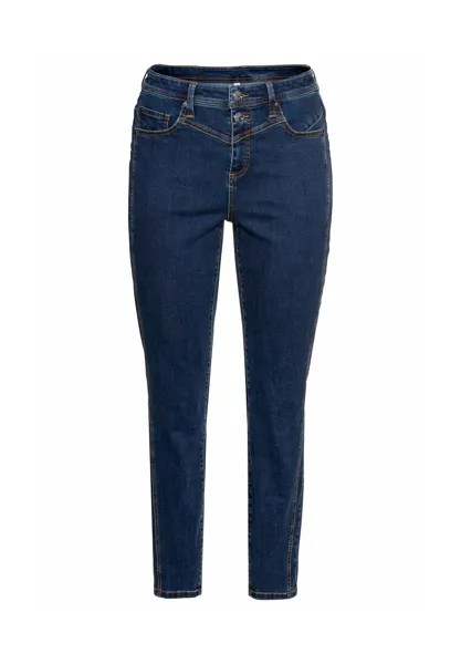 Джинсы Die Girlfriend с развитым боковым швом sheego, цвет Dark Blue Denim