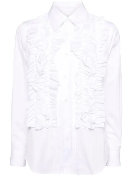 Comme Des Garçons Comme Des Garçons рубашка с оборками, белый