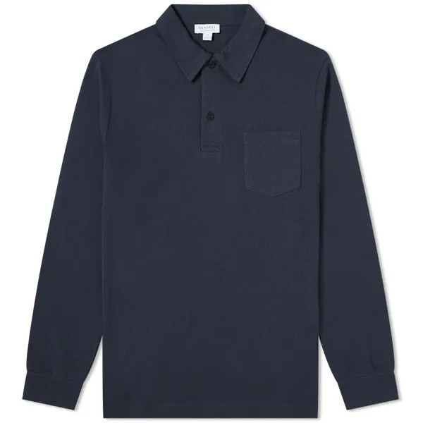 Футболка Sunspel Long Sleeve Riviera Polo