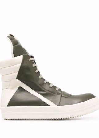 Rick Owens двухцветные кеды на шнуровке