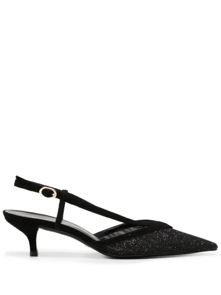 Stuart Weitzman туфли Noche 50 с ремешком на пятке, черный