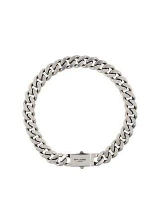 Saint Laurent массивная цепочка на шею с логотипом