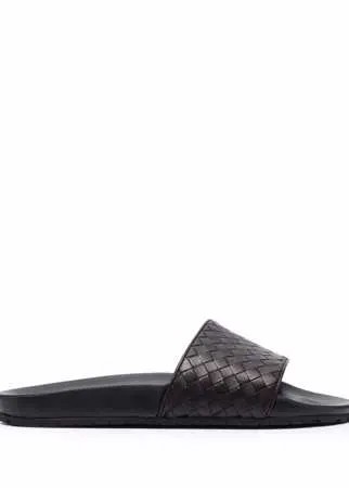 Bottega Veneta шлепанцы с плетением Intrecciato