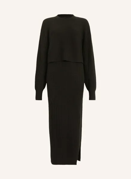 Комплект margot: платье и укороченный свитер  Allsaints, черный
