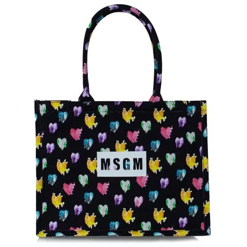 Сумка-шопер MSGM 3241MDZ63 черный+принт UNI