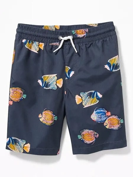 NWT Old Navy Angelfish, плавки с тропическими рыбками, шорты для плавания, для мальчиков, ML 8, 10, 12