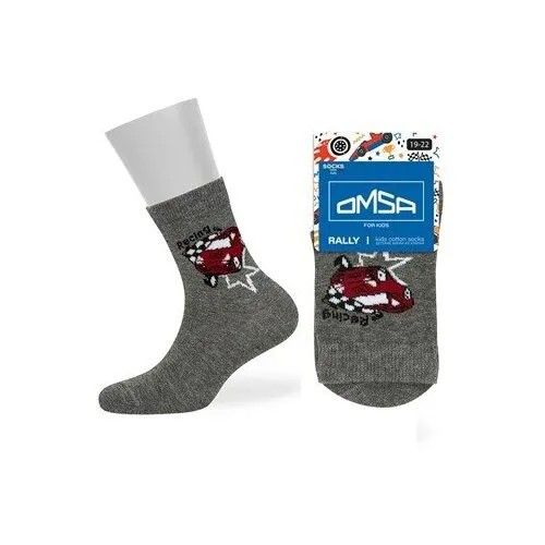 Омса(OMSA). Носки детские 23P(Moto) grigio melange 31-34(20-22)