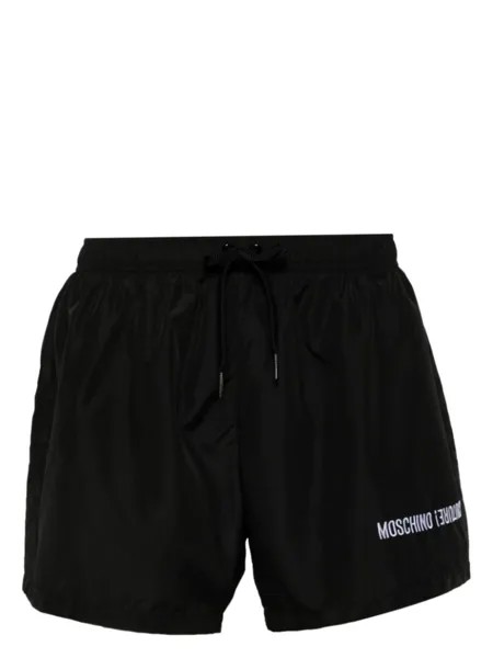 Moschino шорты для плавания с вышитым логотипом, черный