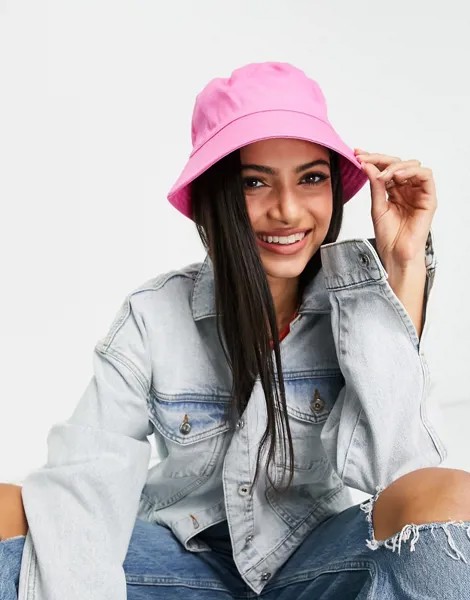 Ярко-розовая парусиновая панама ASOS DESIGN-Розовый цвет