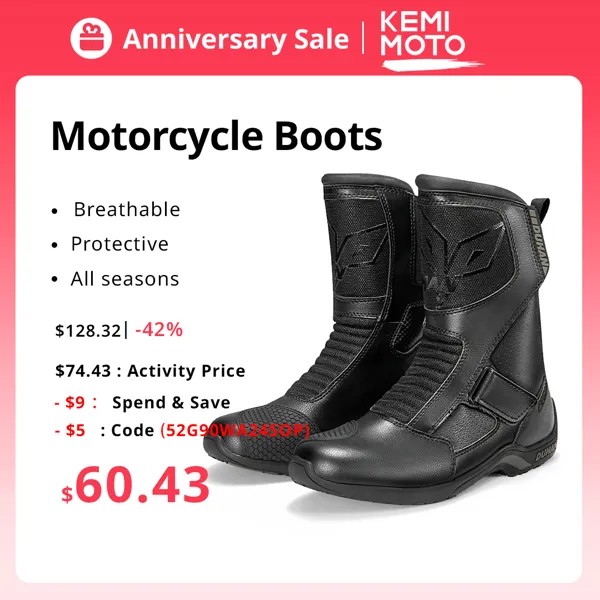 Мужские мотоциклетные ботинки, защитная обувь для езды на мотоцикле, для внедорожников и лодок
