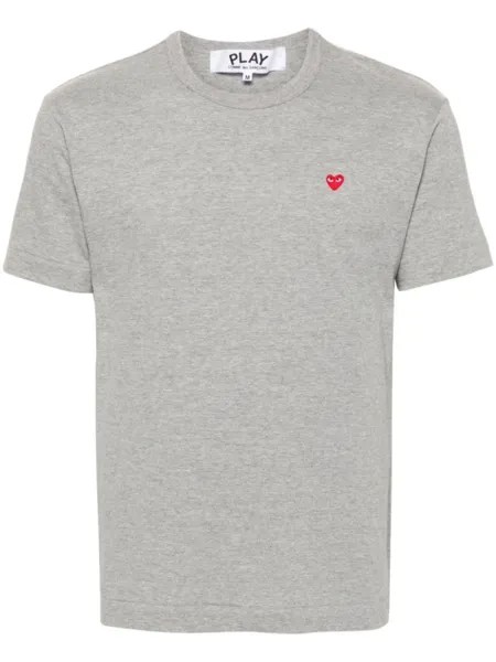 Comme Des Garçons Play футболка с нашивкой, серый