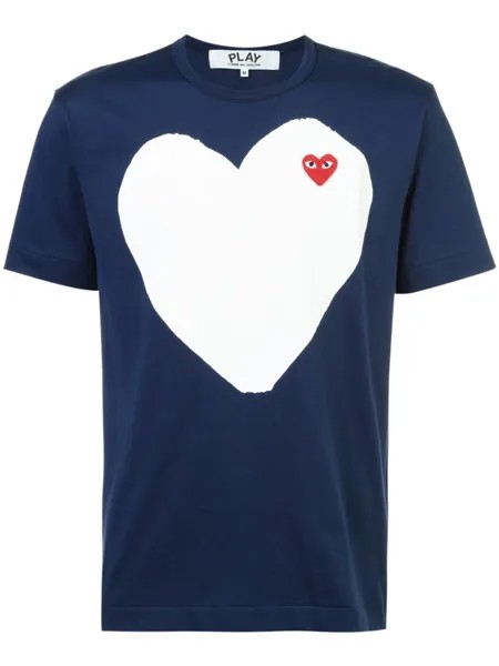Comme Des Garçons Play футболка с сердцем, синий