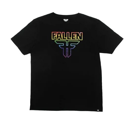 Футболка Fallen insignia black/rainbow, размер XL