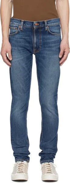 Джинсы Nudie Темно-синие джинсы Lean Dean Nudie Jeans