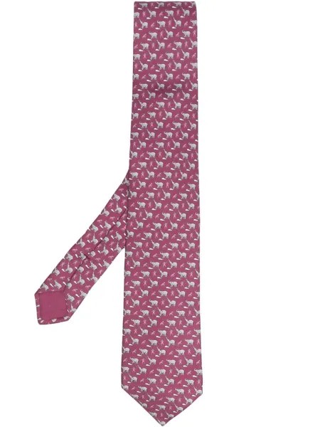Hermès галстук pre-owned с принтом