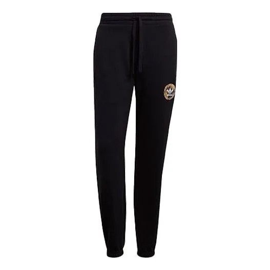 Спортивные штаны adidas originals Artist Pants Logo Printing Sports Ankle Banded Long Pant Male Black, черный