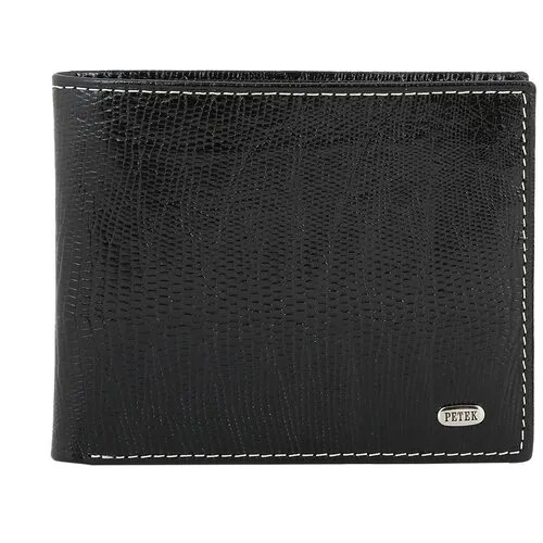 Портмоне Petek 1855 179.041.KD1, фактура под рептилию, черный