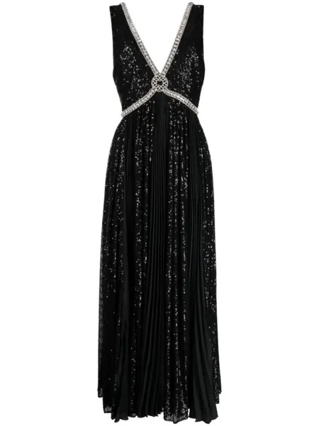 Elie Saab вечернее платье с пайетками, черный