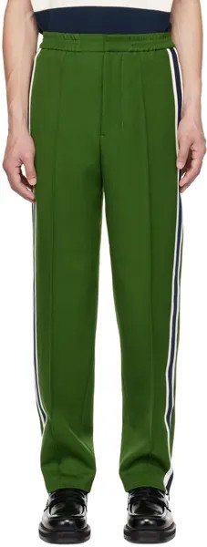 AMI Alexandre Mattiussi Зеленые полосатые брюки