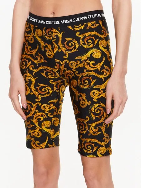 Байкерские шорты узкого кроя Versace Jeans Couture, черный