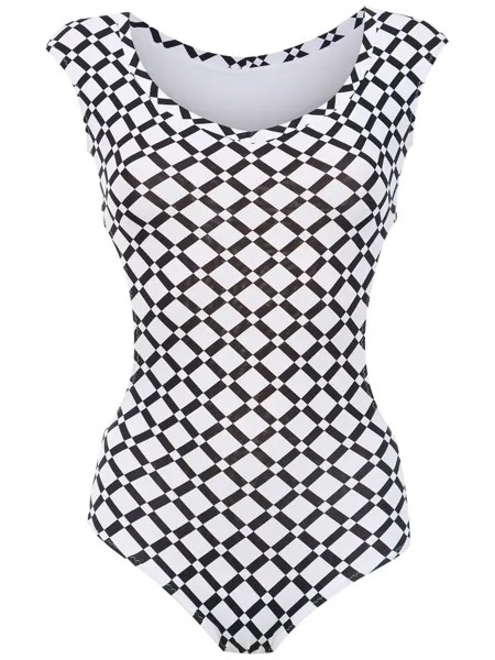 Amir Slama printed top with cut detail