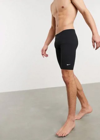 Черные шорты для плавания с логотипом-галочкой Nike Swimming-Черный цвет